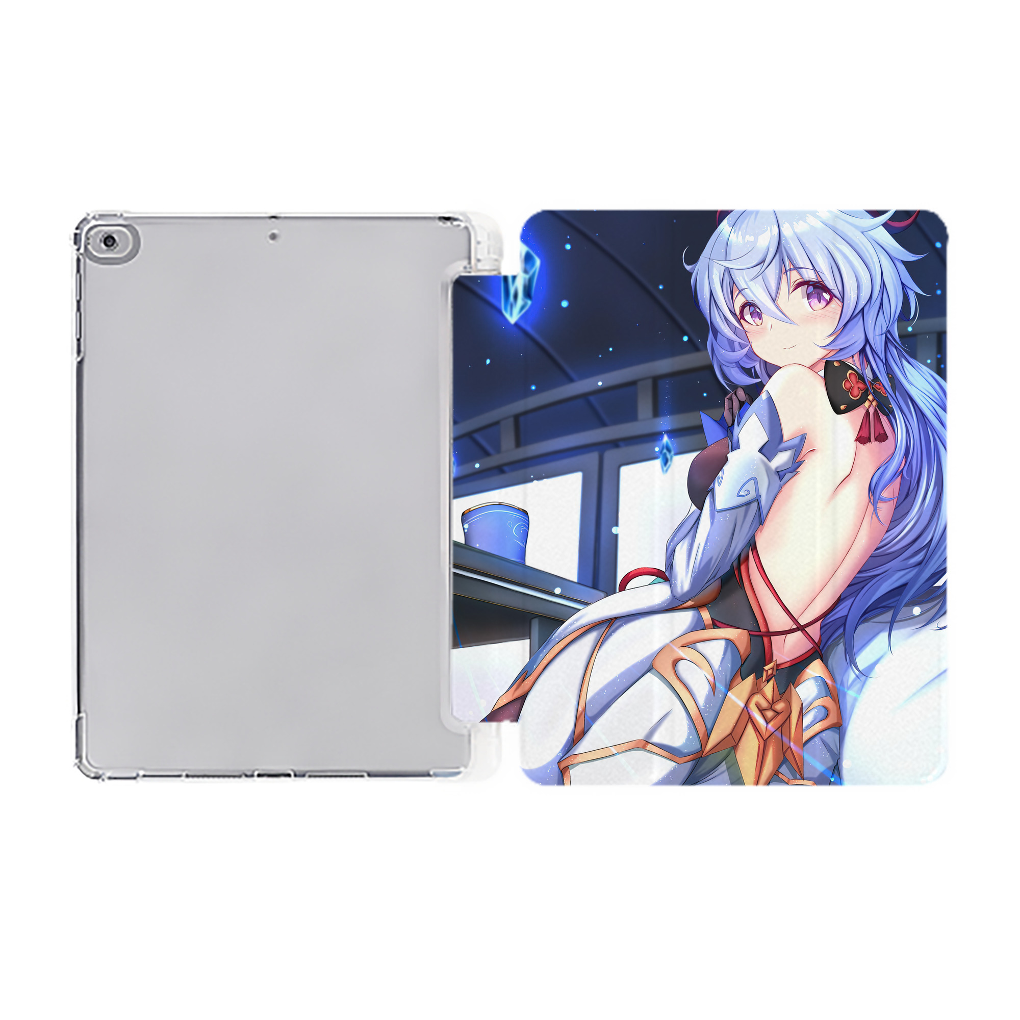 げんし神 genshin IPad ケース ペン収納付き 三つ折りスタンド PUレザー×シリコン 対応機種9.5/10.5/10.9インチ